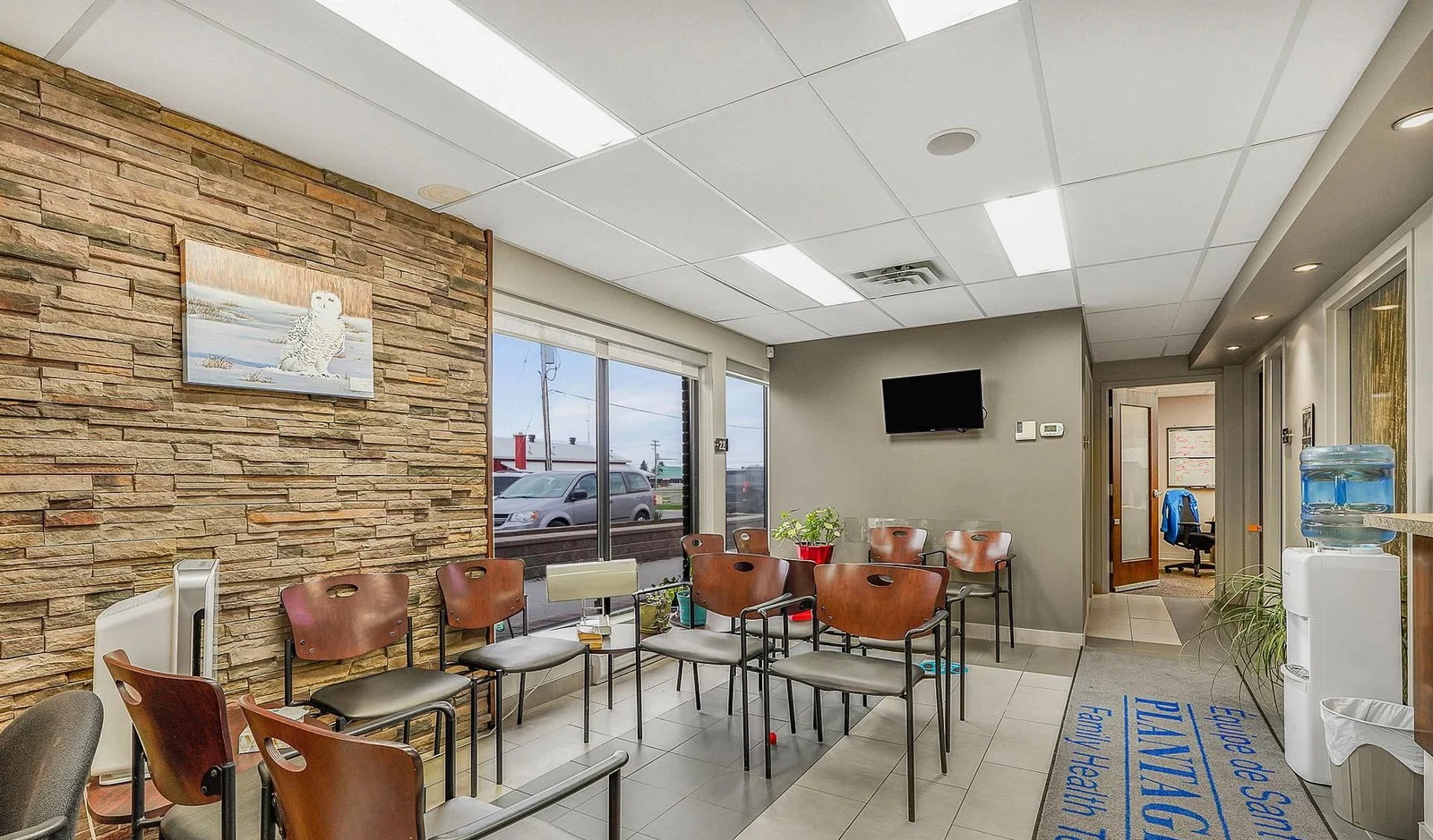 The waiting area today, as a clinic